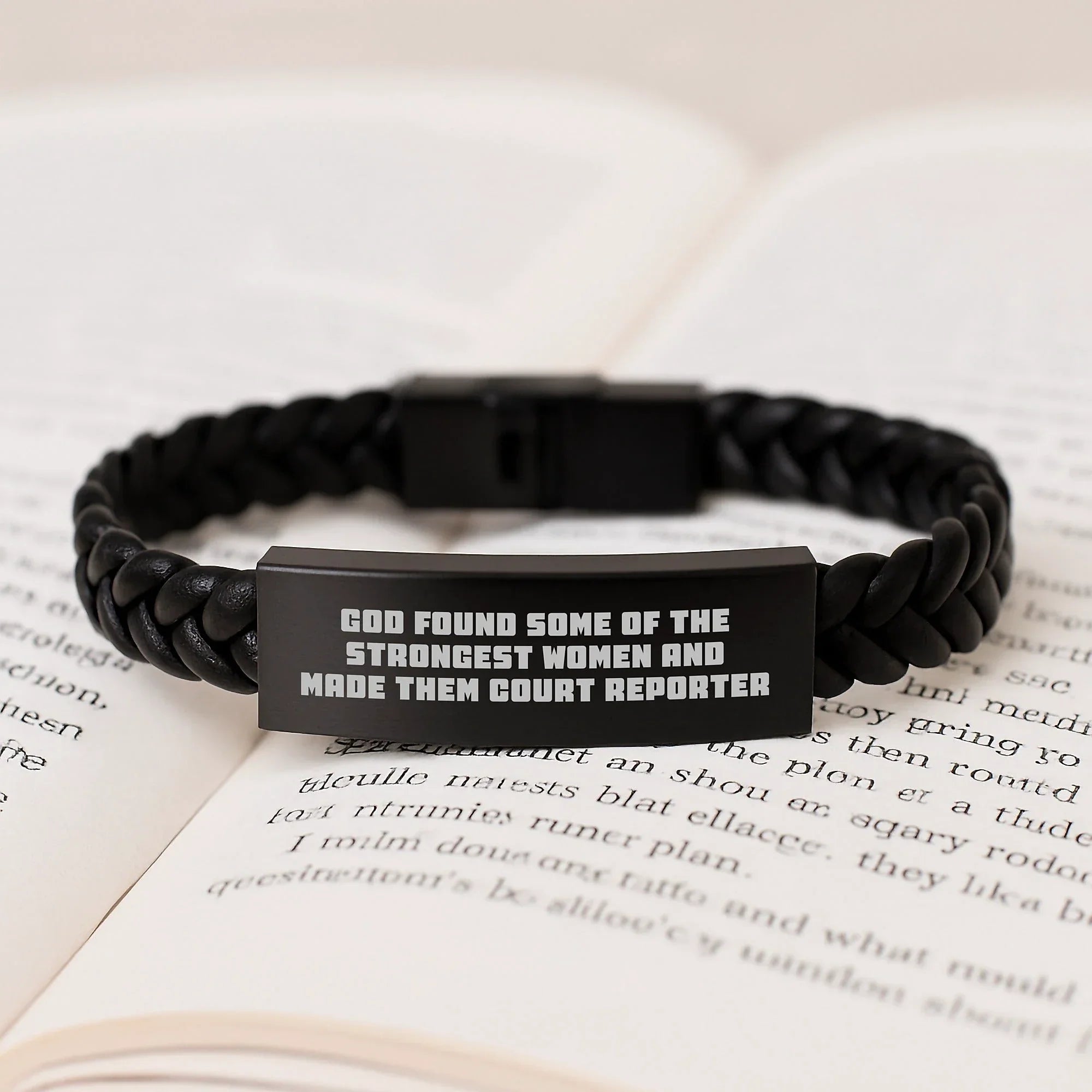Courtside Strength, Birthday Cheer, Interlaced Leather Court Reporter Gifts from Friends