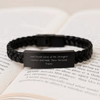 Funny Inspirational Gifts from Friends to Personal Trainers, Interlaced Leather Birthday Unique Gift for Women, Men, Coworkers