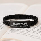 Funny Puzzles Gifts for Men and Women - Interlaced Leather Bracelet for Christmas Unique Gifts from Friends and Family
