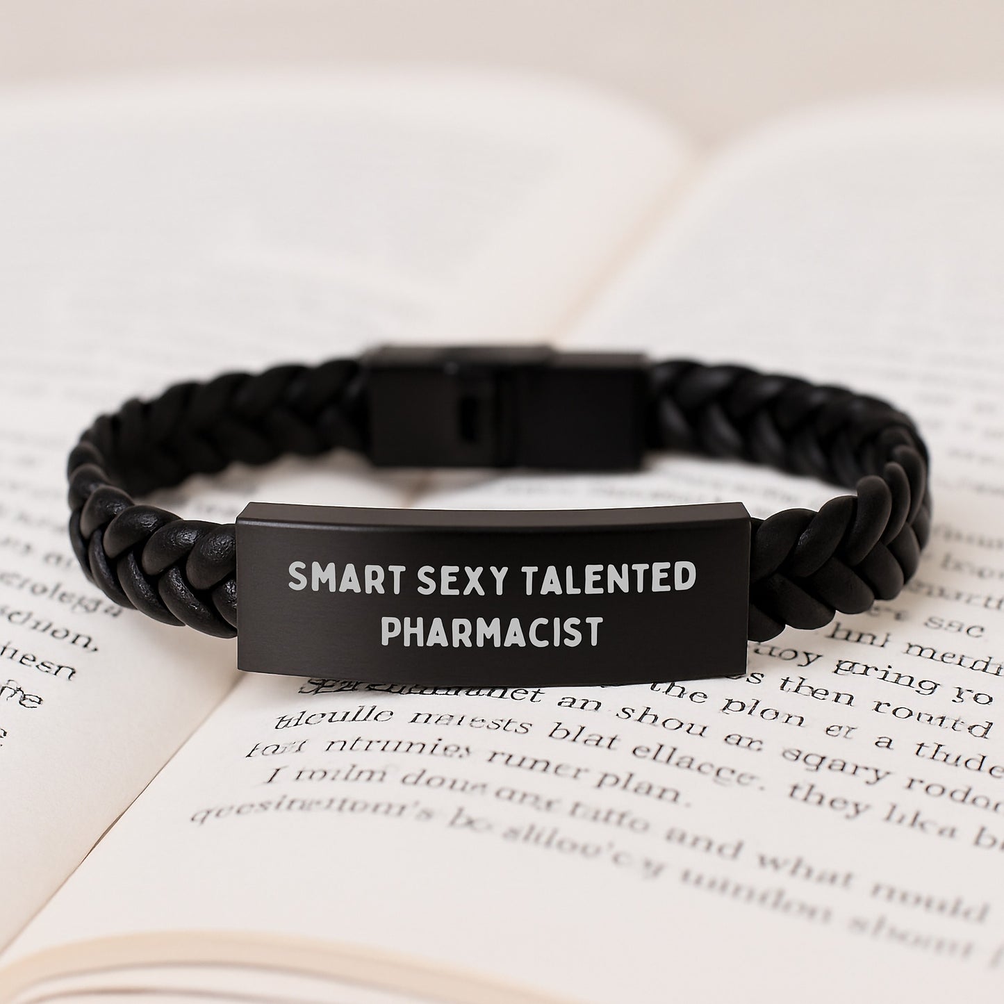 Smart Sexy Talented Pharmacist Gift for Birthday - Unique Interlaced Leather Bracelet from Friends to Coworkers - Image 3