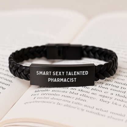 Smart Sexy Talented Pharmacist Gift for Birthday - Unique Interlaced Leather Bracelet from Friends to Coworkers - Image 3