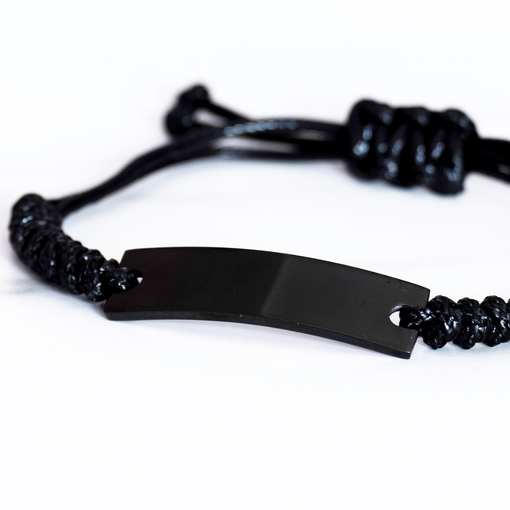 Funny Bullmastiff Dog Rope Bracelet – “All I Care About Is My Bullmastiff Dog & Maybe Three People” – Adjustable Pet Lover Gift – view 3
