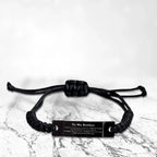 Brother Black Rope Engraved Bracelet You are braver than you believe, stronger than you seem, Inspirational Birthday, Christmas Gifts