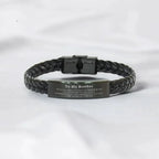 Brother Braided Leather Bracelet You are braver than you believe, stronger than you seem, Inspirational Birthday, Christmas Gifts