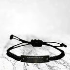 Brother-In-Law Gifts, Remember, you will never lose. You will either WIN or LEARN, Keepsake Black Rope Bracelet Engraved, Birthday Christmas Gifts Ideas
