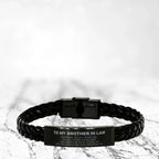 Brother-In-Law Gifts, Remember, you will never lose. You will either WIN or LEARN, Keepsake Braided Leather Engraved, Bracelet Birthday Christmas Gifts Ideas