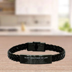 Brother-In-Law Gifts, Remember, you will never lose. You will either WIN or LEARN, Keepsake Braided Leather Engraved, Bracelet Birthday Christmas Gifts Ideas