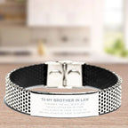 Brother-In-Law Gifts, Remember, you will never lose. You will either WIN or LEARN, Keepsake Stainless Steel Engraved Bracelet Birthday Christmas Gifts Ideas