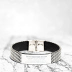 Brother-In-Law Gifts, Remember, you will never lose. You will either WIN or LEARN, Keepsake Stainless Steel Engraved Bracelet Birthday Christmas Gifts Ideas