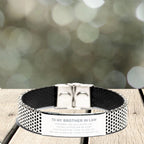 Brother-In-Law Gifts, Remember, you will never lose. You will either WIN or LEARN, Keepsake Stainless Steel Engraved Bracelet Birthday Christmas Gifts Ideas