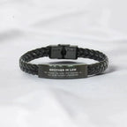 Brother-in-law Long Distance Relationship No matter the miles that separate us, Our Bond Remains Unbreakable Braided Leather Bracelet Birthday Graduation Christmas Unique Gifts