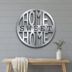 Home Sweet Home Metal Wall Art | Farmhouse Wall Decor | Rustic Home Sign | Modern Metal Wall Hanging | Made in USA