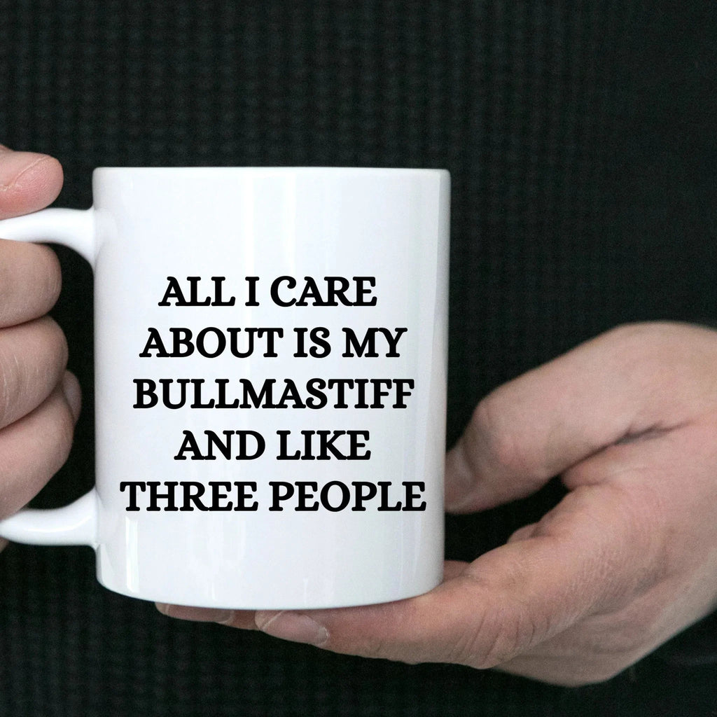 Funny Bullmastiff Dog Mom or Dad Mug – “Proud Parent of a Bullmastiff That Is Sometimes an Asshole” – White Ceramic Coffee Cup, 11oz or 15oz