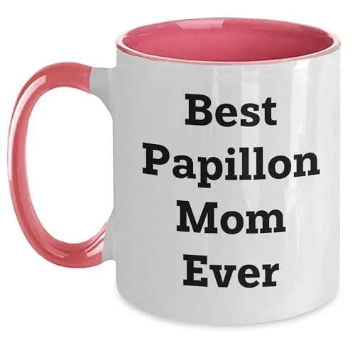 Spring Pet Products Best Papillon Mom Ever, Funny Papillon Dog Lover Gift, Two Tone Coffee Mug Birthday, Mother's Day, Chritmas Gifts