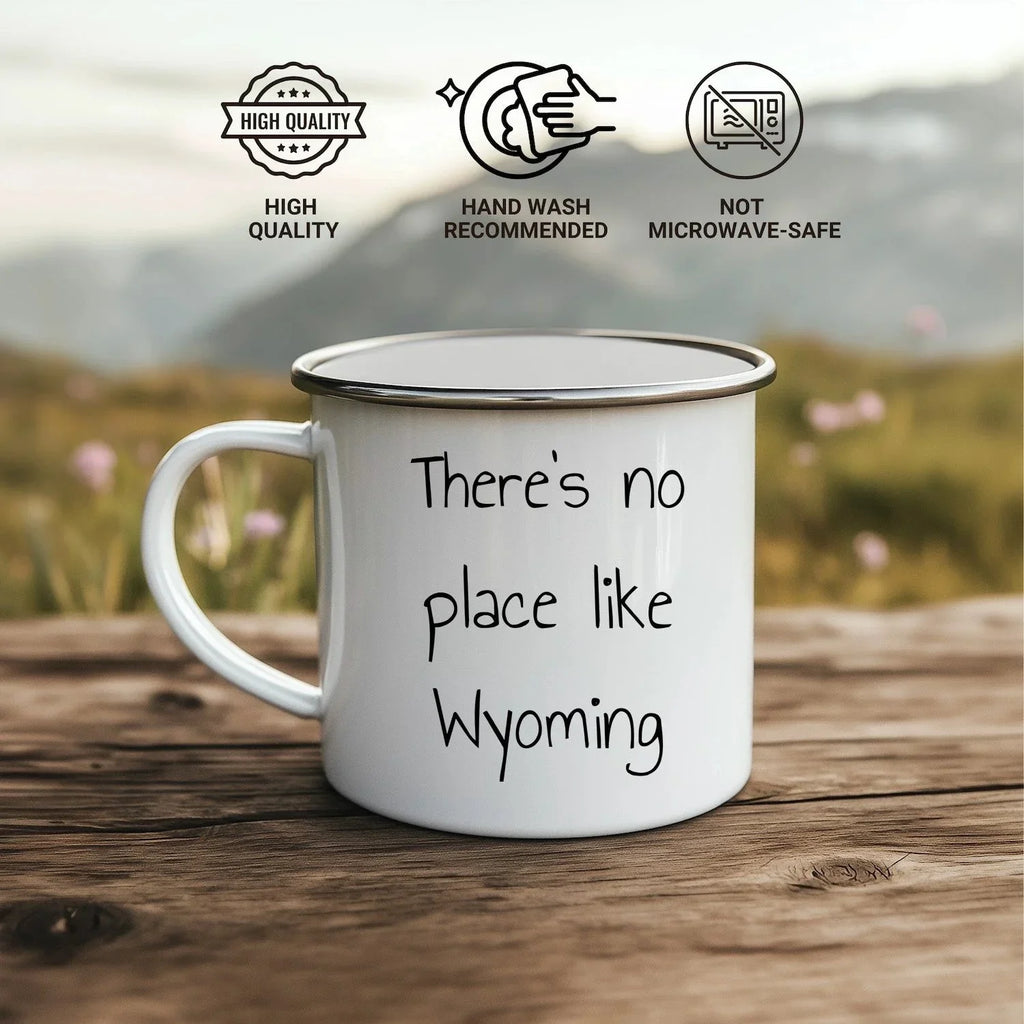Wyoming Love Camping Mug - There's No Place Like Wyoming