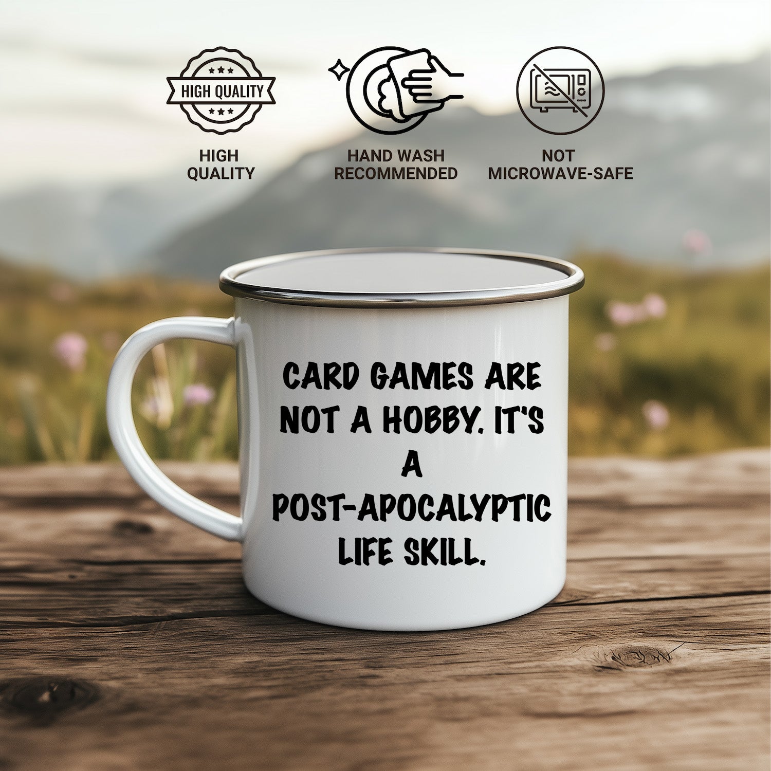 Funny Card Games Camping Mug, Gifts from Family to Card Games Enthusiasts, for Men or Women, Unique Graduation Gifts - Mallard Moon