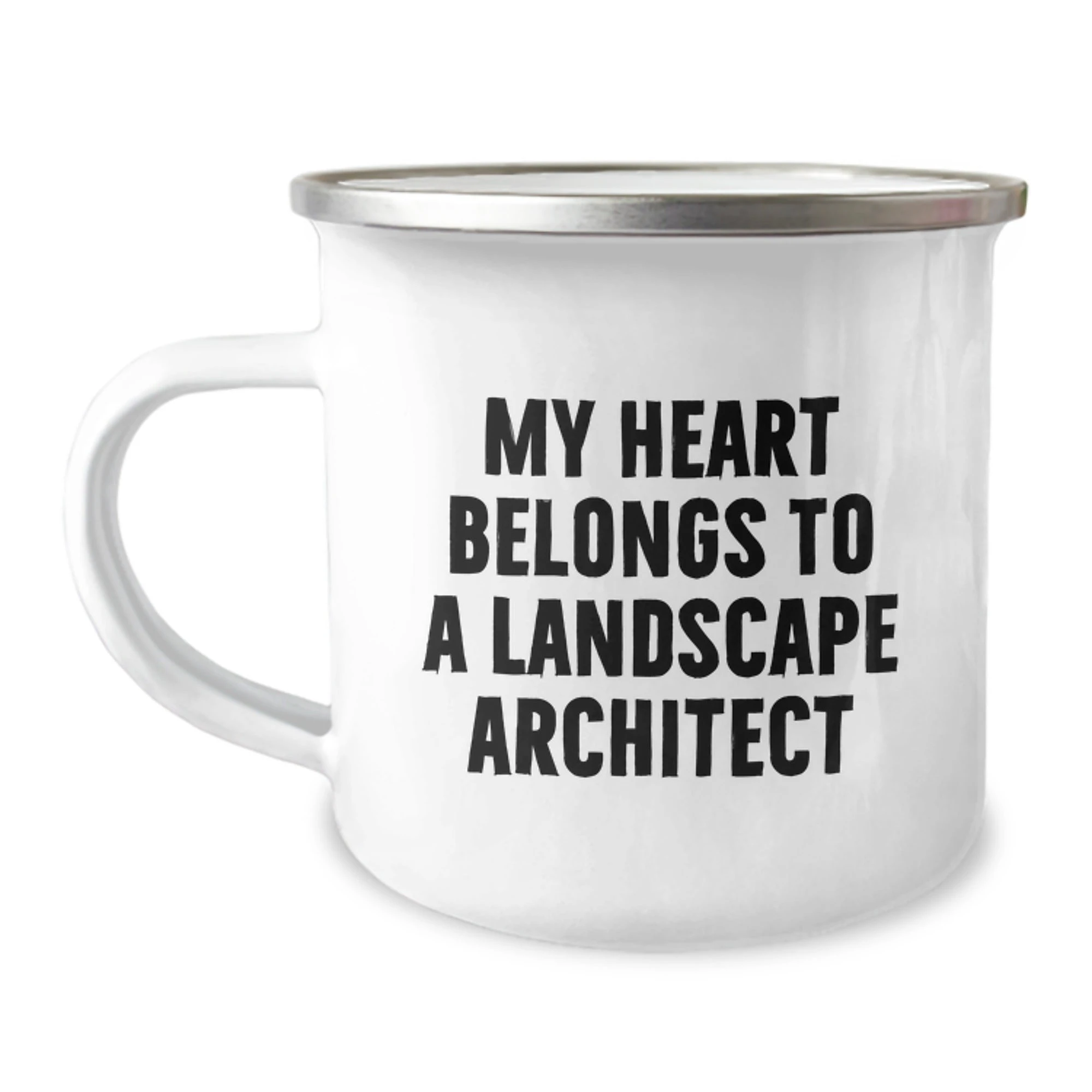 Funny Landscape Architect Gifts from Friends - My Heart Belongs To A Landscape Architect Christmas Unique Mugs for Women