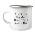 Funny Poodle Dog Gifts for Mom, Poodle Mom Camping Mug - Gifts from Family, Unique Christmas Unique Gifts