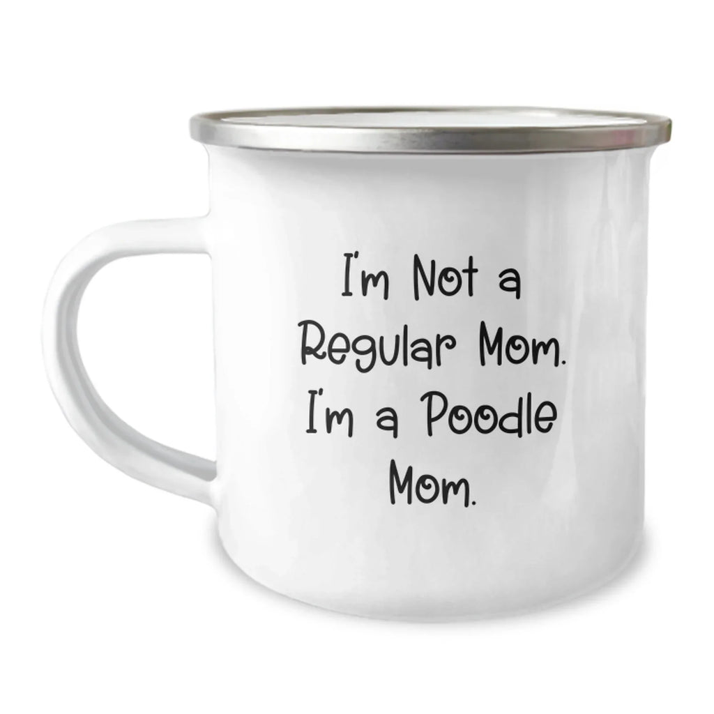 Funny Poodle Dog Camping Mug Gifts for Poodle Mom from Family, Unique Christmas Unique Gifts for Poodle Dog Lovers, Poodle Mom