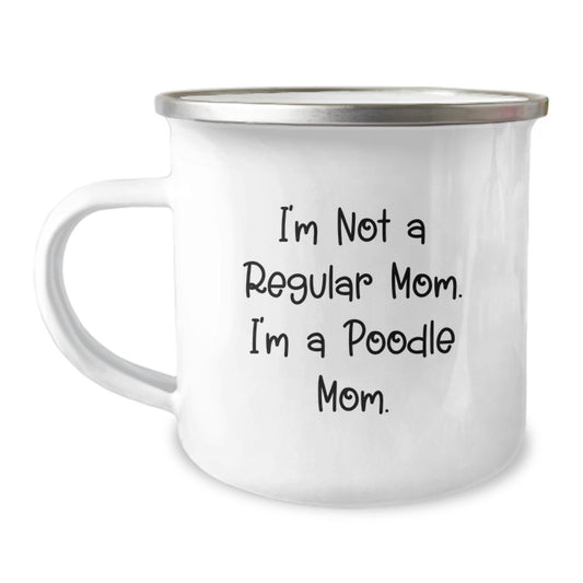 Funny Poodle Dog Camping Mug Gifts for Poodle Mom from Family, Unique Christmas Unique Gifts for Poodle Dog Lovers, Poodle Mom - Image 1