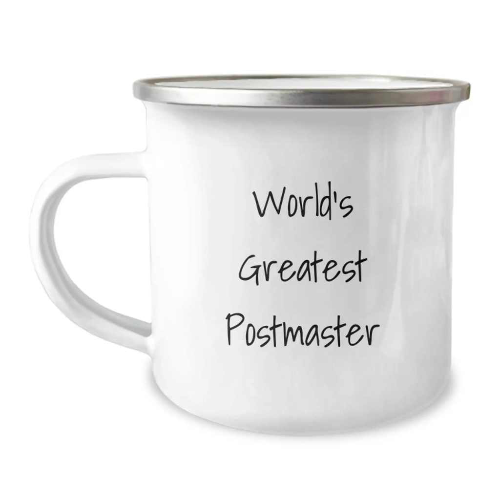 Funny World's Greatest Postmaster Gifts from Friends for Postmaster Stainless Steel Camping Mug - Unique Valentine's Unique Gifts - Image 1