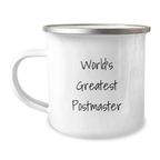 Funny World's Greatest Postmaster Gifts from Friends for Postmaster Stainless Steel Camping Mug - Unique Valentine's Unique Gifts - Image 1