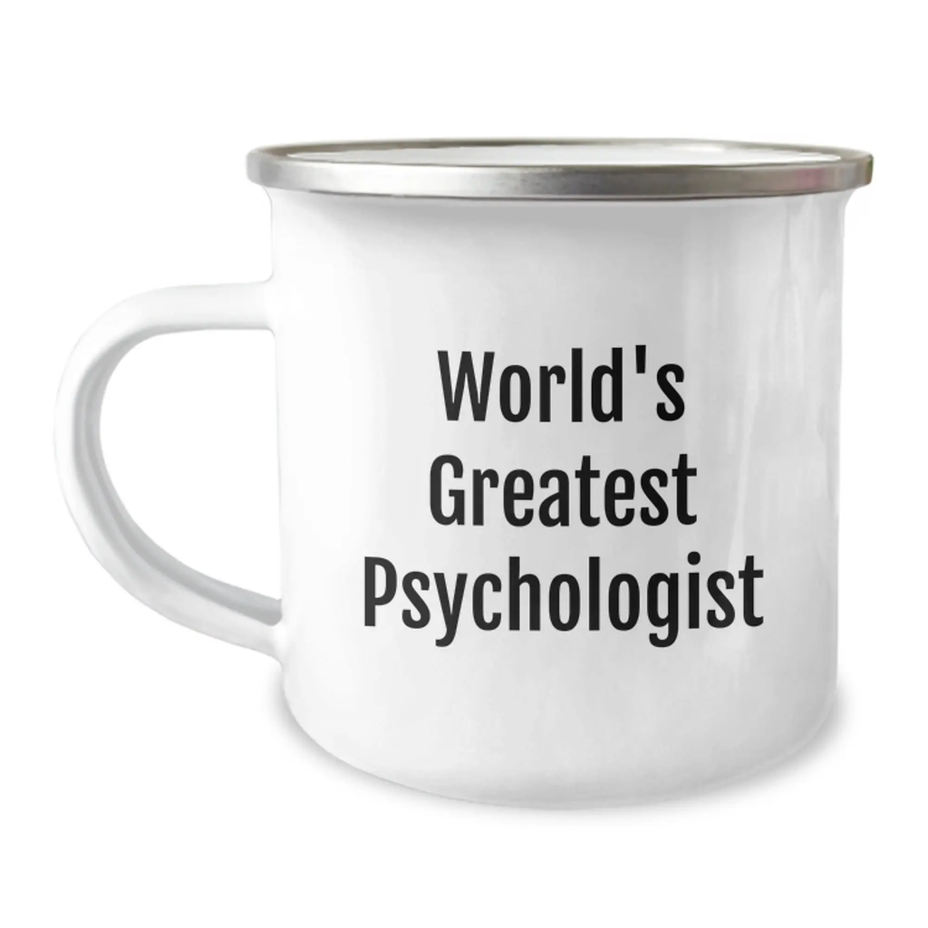 Funny Psychologist Gifts for Him - World's Greatest Psychologist Camping Mug, Unique Graduation Gifts from Friends to Men - Image 1