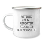 Funny Court Reporter Gifts from Family for Court Reporter Men - 'Retired Court Reporter. Figure It Out Yourself.' Christmas Unique Mugs for Court Reporter Friends