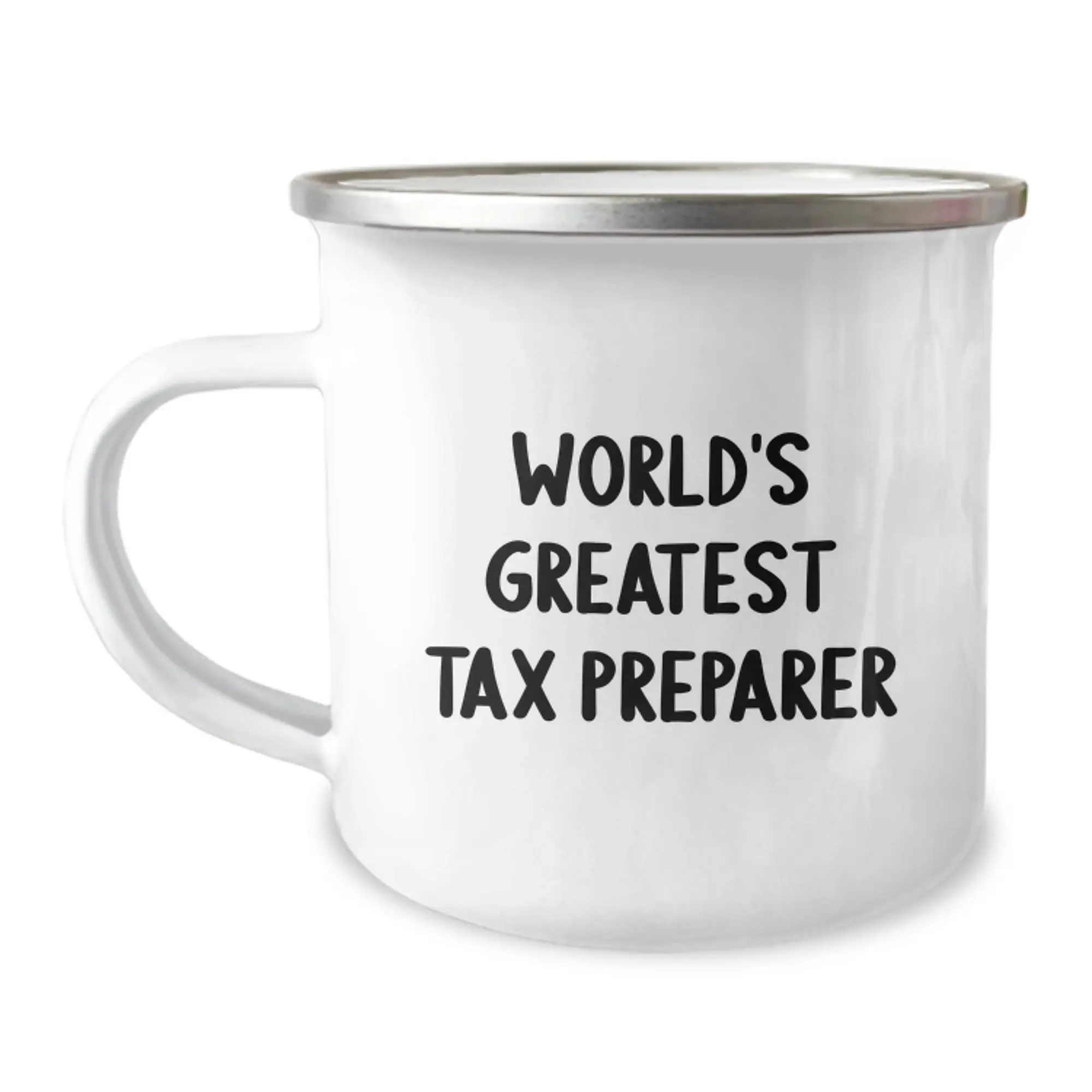Funny Tax Preparer Gifts from Friends to Graduation Unique Gifts for Tax Preparer World's Greatest Tax Preparer Camping Mug - Image 1