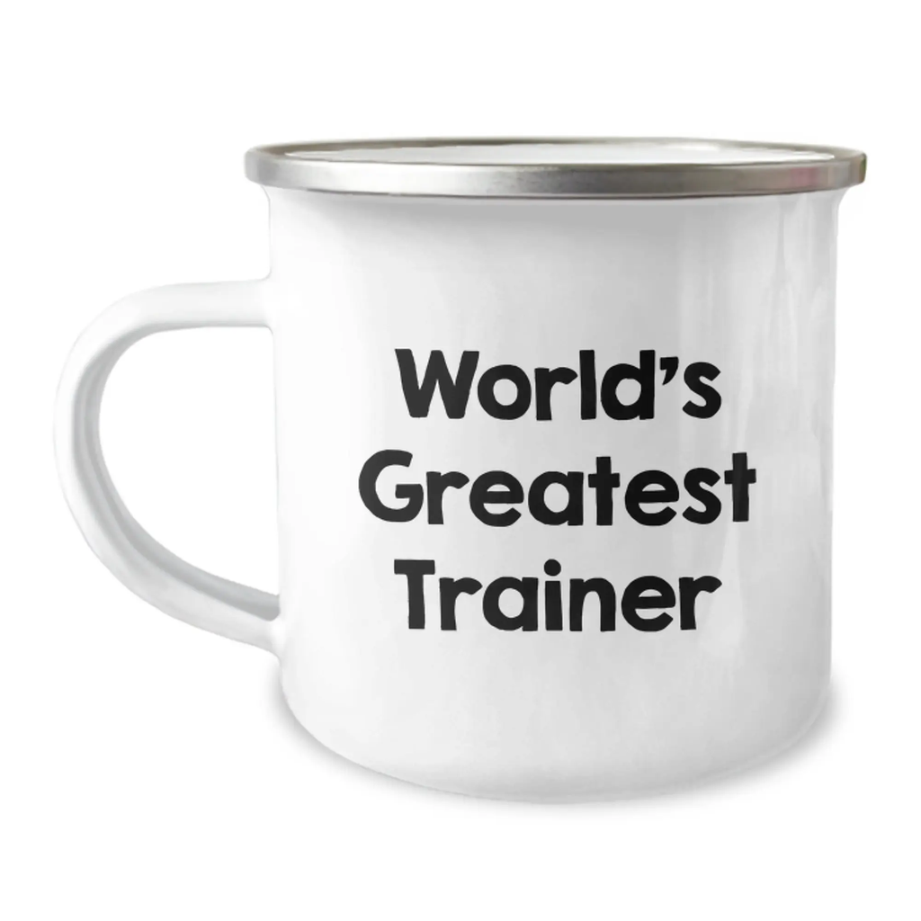 Funny Inspirational Quotes Gifts from Friends, Trainers, Men, Women, Family, for Men, Women, Trainers, Birthdays, Camping Mugs World's Greatest Trainer - Image 1