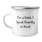 Funny Valet Gifts for Men, Unique Camping Mug for Valet Lovers, Christmas Unique Gifts from Friends