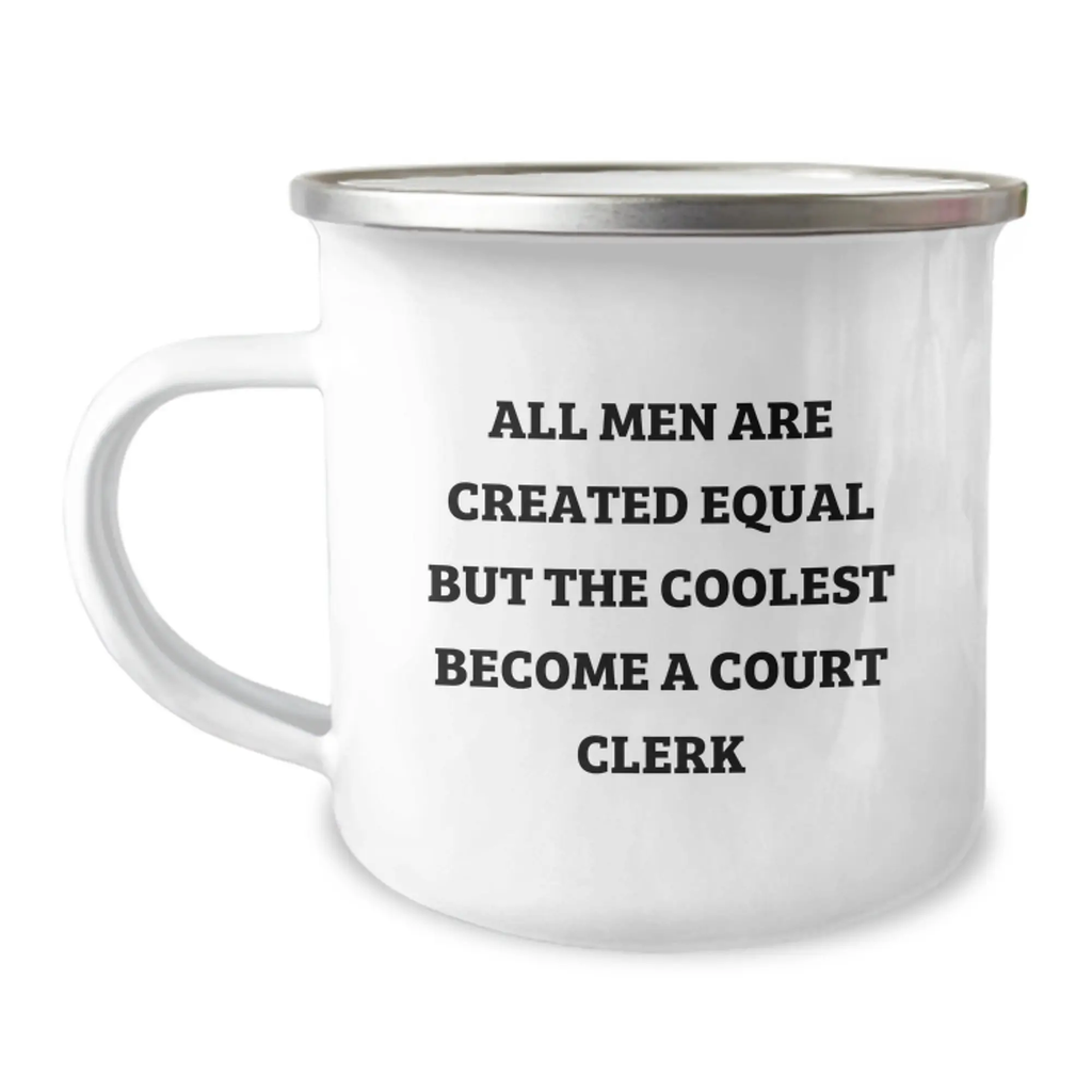 Birthday Gift Court Clerk Camping Mug for Her Present - Image 1