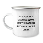 Birthday Gift Court Clerk Camping Mug for Her Present - Image 1