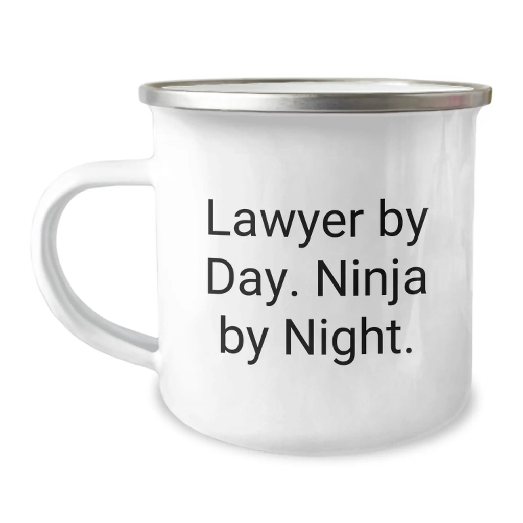 Funny Lawyer Gifts from Friends for Graduation Unique Lawyer By Day Ninja By Night Camping Mugs - Image 1