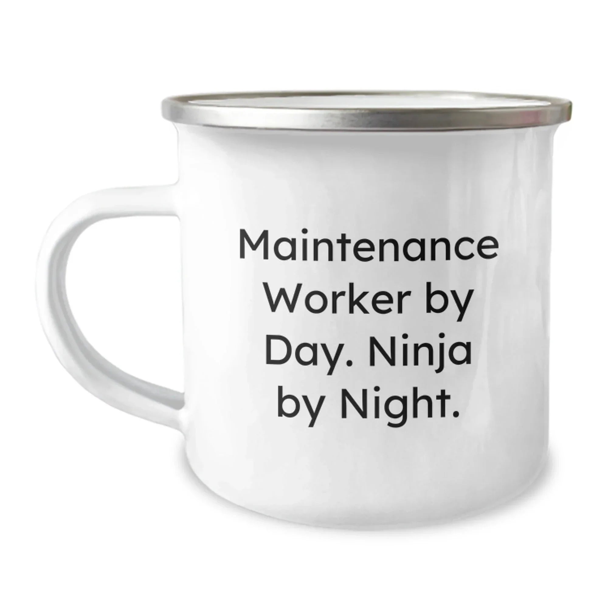 Funny Maintenance Worker Gifts from Friends - Maintenance Worker By Day. Ninja By Night. Camping Mug for Men - Graduation Unique Gifts