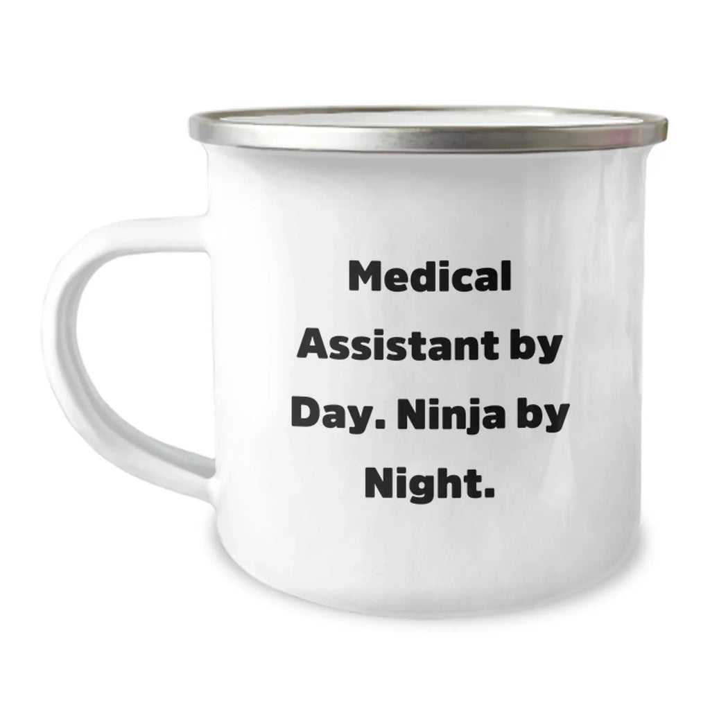 Funny Medical Assistant Gifts - 'Medical Assistant By Day. Ninja By Night.' Camping Mug, Unique Christmas Unique Gifts for Medical Assistants, Stainless Steel Mugs for Men, Women, Coworkers, Family
