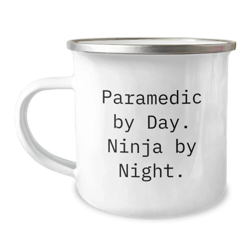 Funny Rescue Worker Gifts from Friends for Valentine's Unique Mugs - Rescue Worker By Day Ninja By Night Camping Mug