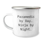 Funny Rescue Worker Gifts from Friends for Valentine's Unique Mugs - Rescue Worker By Day Ninja By Night Camping Mug