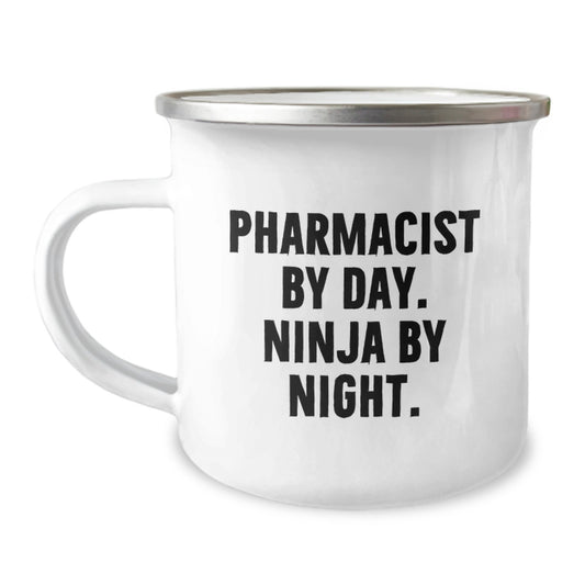 Pharmacist Gifts from Coworkers - Funny Camping Mug for Pharmacist By Day. Ninja By Night. - Graduation Unique Gifts - Image 1