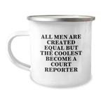 Funny Court Reporter Gifts for Men from Friends - Camping Mug Graduation Unique Ideas - Image 1