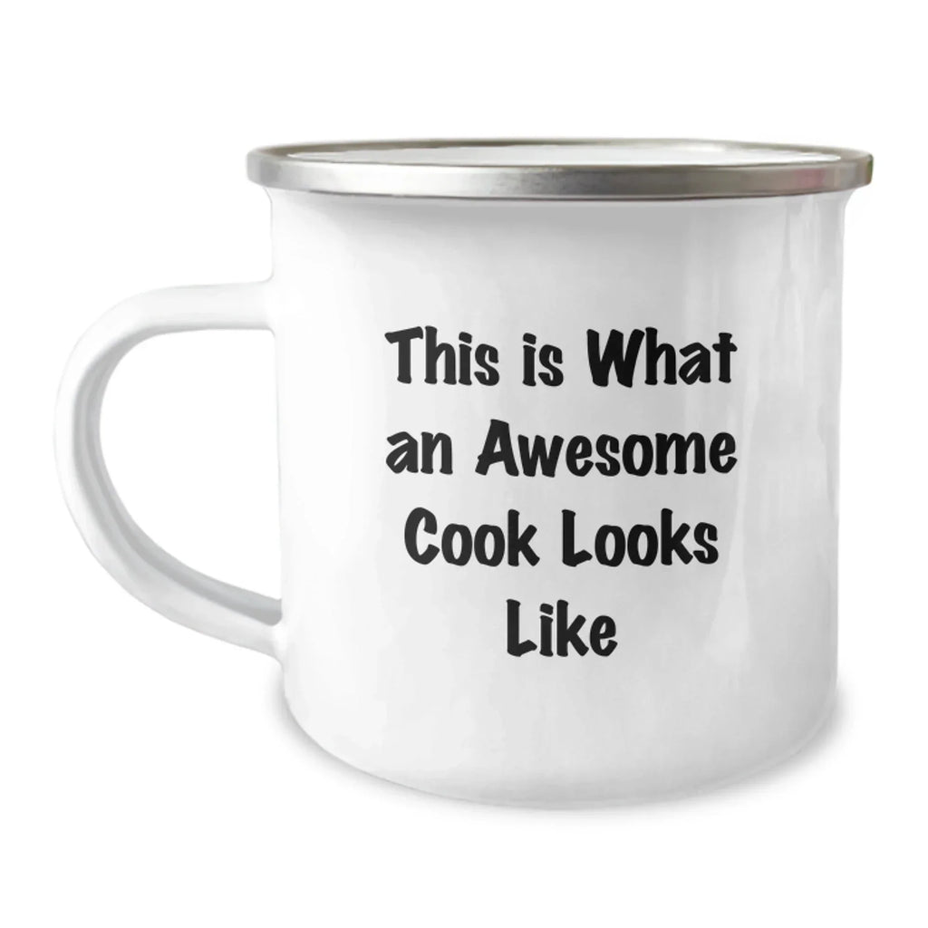 Funny Camping Mug for Cook Gifts, Perfect Inspirational Quote, Gifts from Friends for the Awesome Cook Men