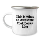 Funny Camping Mug for Cooks - Gifts from Men to Cook Friends - This Is What An Awesome Cook Looks Like, Unique Christmas Unique Gifts for Family