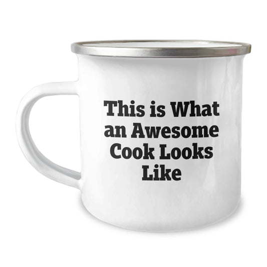 Funny Camping Mug for Cooks - Gifts from Men to Cook Friends - This Is What An Awesome Cook Looks Like, Unique Christmas Unique Gifts for Family - Image 1