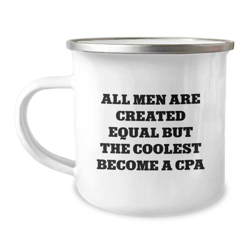 Novelty Camping Mug – Birthday Gift for Friends – All Men Are Equal But - Image 1