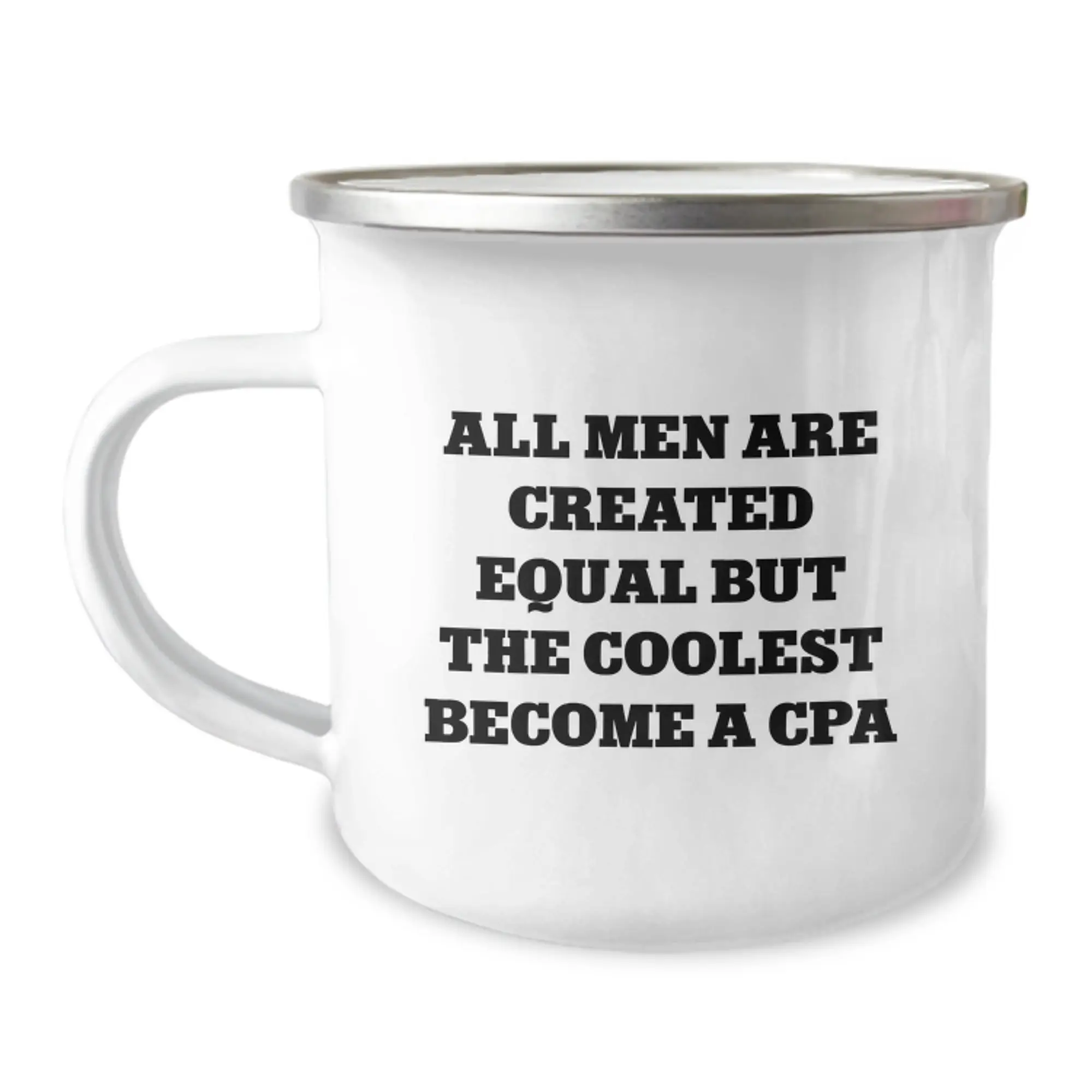Novelty Camping Mug – Birthday Gift for Friends – All Men Are Equal But - Image 1