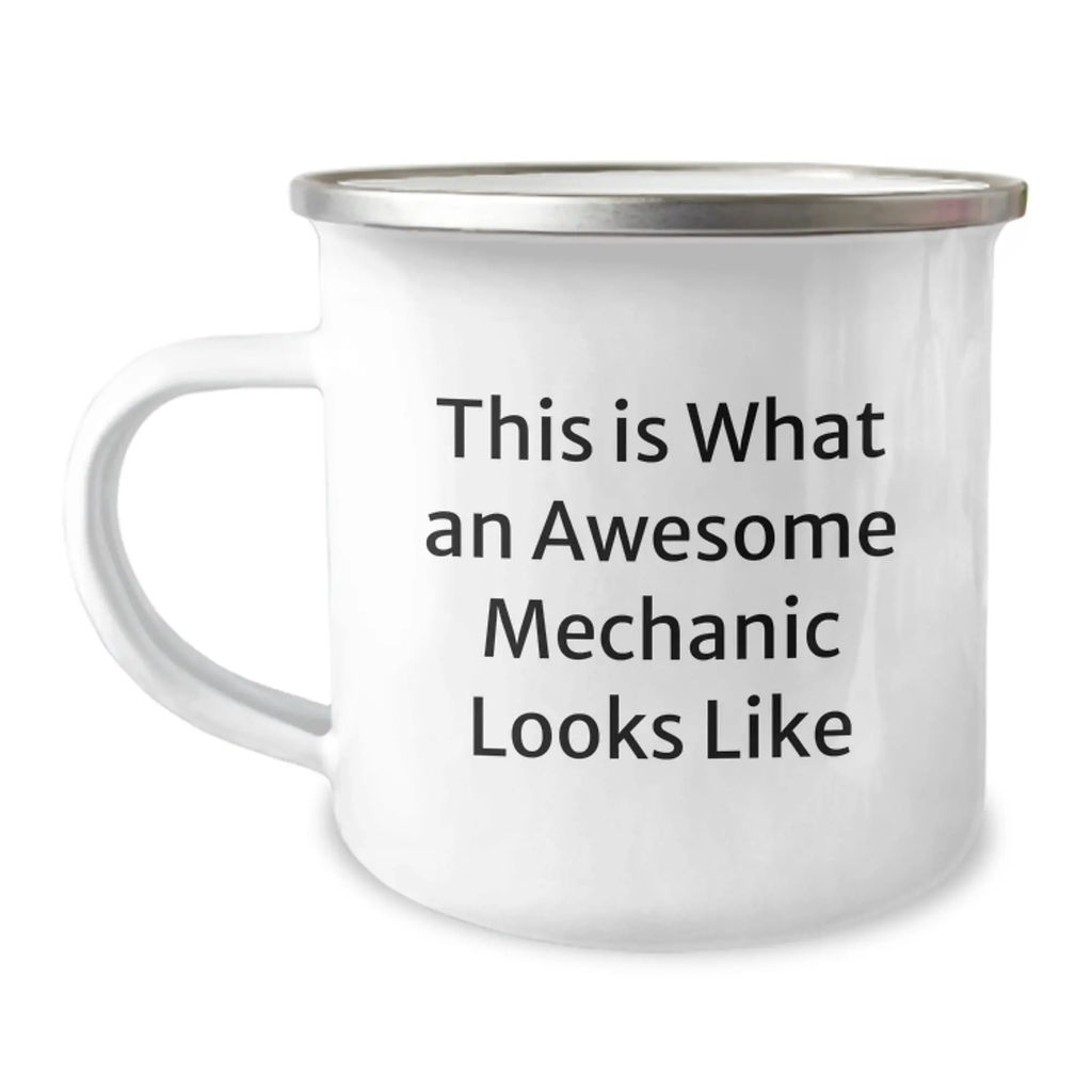 Funny Gifts from Friends, Funny Mechanic Graduation Unique Gifts for Men, Funny Camping Mug with Quote - 'This Is What An Awesome Mechanic Looks Like' - Image 1