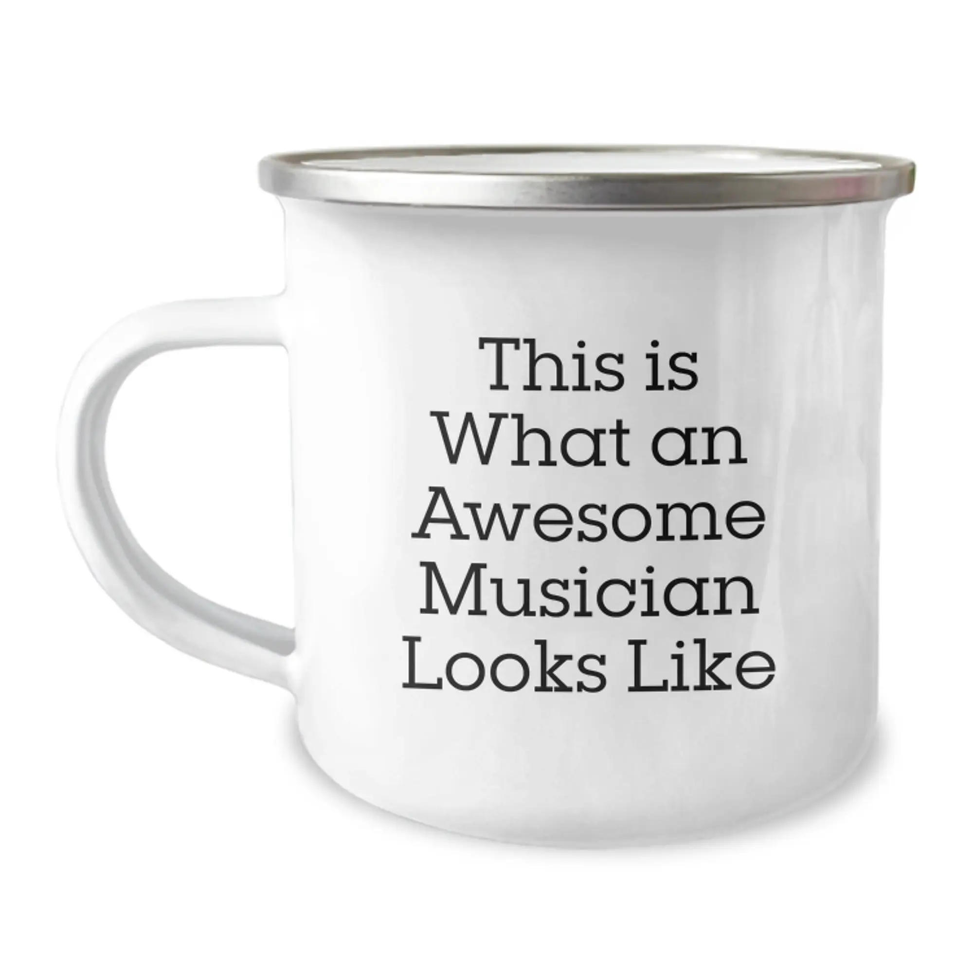 Funny Musician Gifts from Friends for Men Unique Graduation Camping Mugs with This Is What An Awesome Musician Looks Like Quote - Image 1