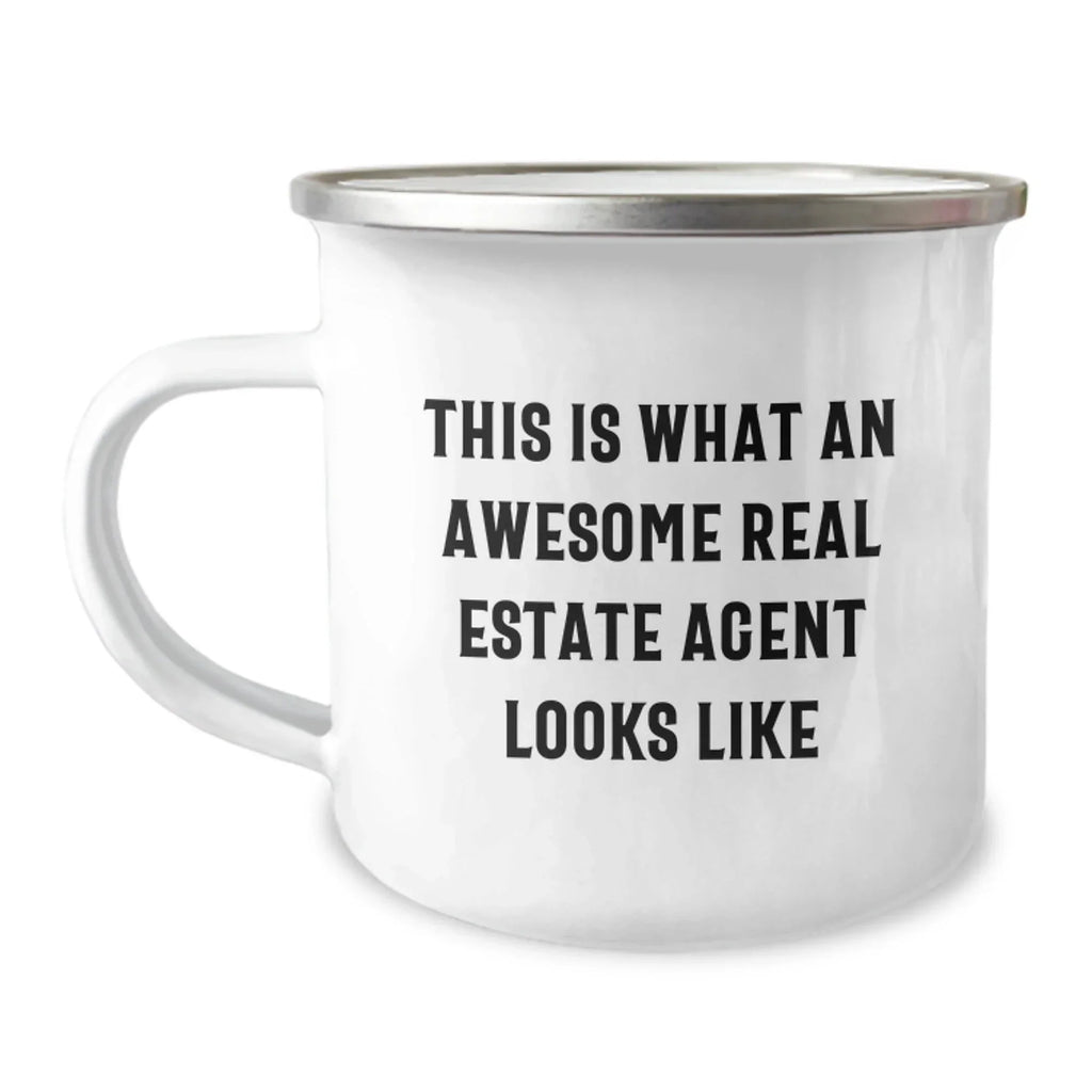 Gifts from Friends and Family, Unique Christmas Unique Gifts for Real Estate Agent, Awesome Camping Mug - This Is What An Awesome Real Estate Agent Looks Like