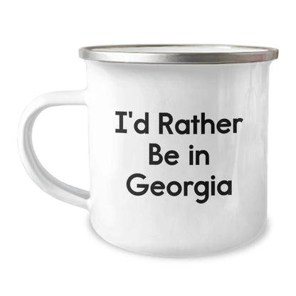 Georgia Camping Mug, Funny Quote I'd Rather Be In Georgia, Gifts from Friends and Family for Graduation - Image 1