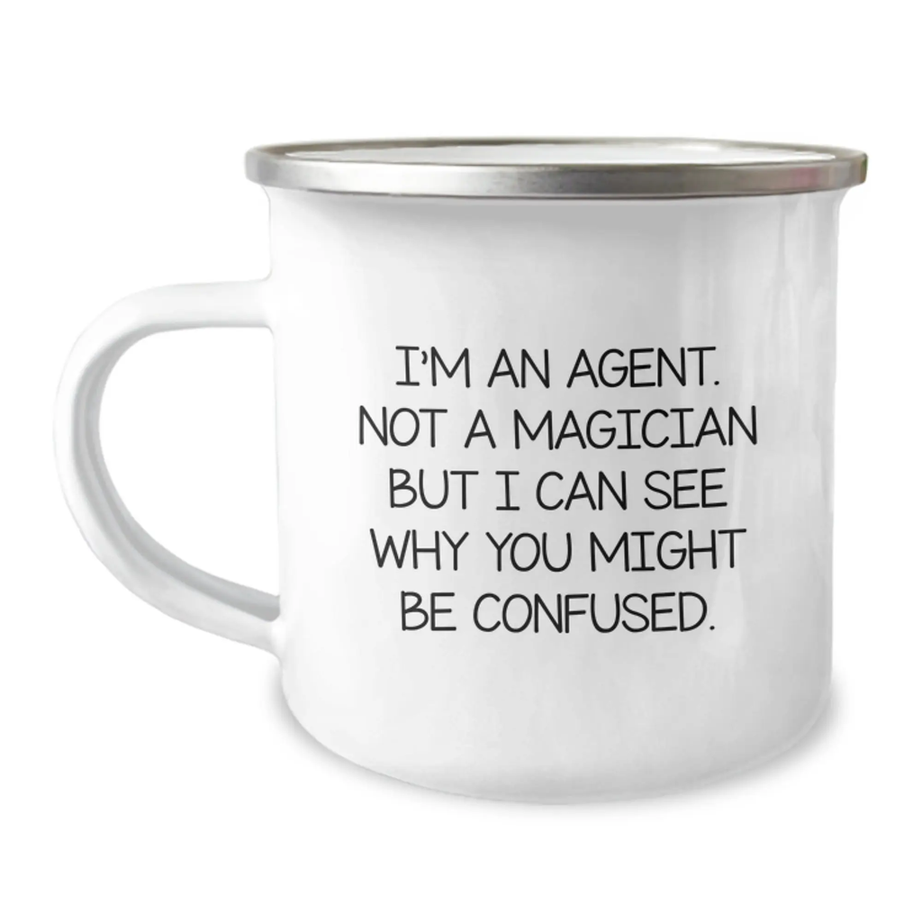 Unique Agent Gifts for Graduation - Funny Camping Mug from Friends - Image 1